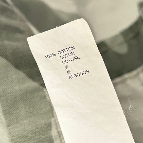 Gap Classic Fit Camo Long Sleeve Button Up Shirt Mens Medium Military Army Green - Picture 9 of 9